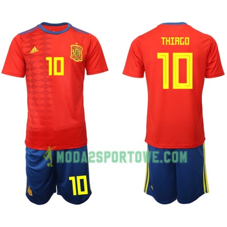 Koszulka Hiszpania THIAGO 10 Dziecięcy Domowe Stroje Piłkarskie 2019 Krótki Rękaw